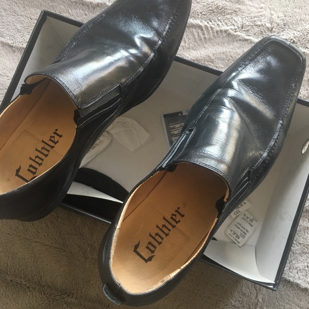 Black leather Men Dress Shoes